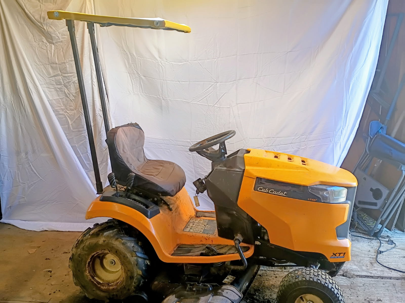 Lawn Tractor Yellow Roof