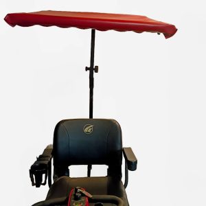 Mobility Scooter Roof with STEEL FRAME & Red Roof